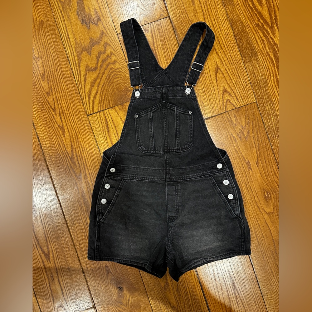 Old Navy Women's Black Denim Overalls